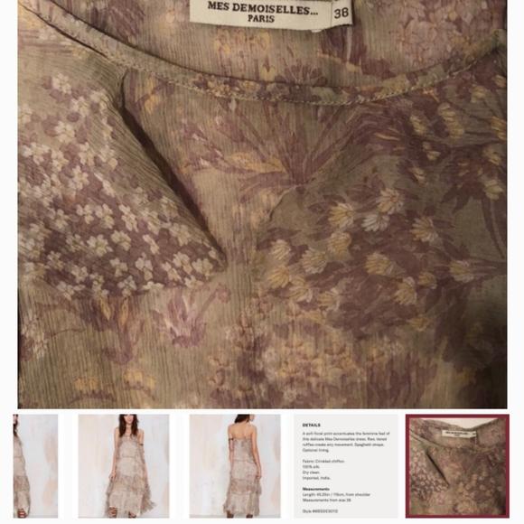 Mes Demoiselles Paris Crinkled Chiffon Dress - Picture 7 of 7